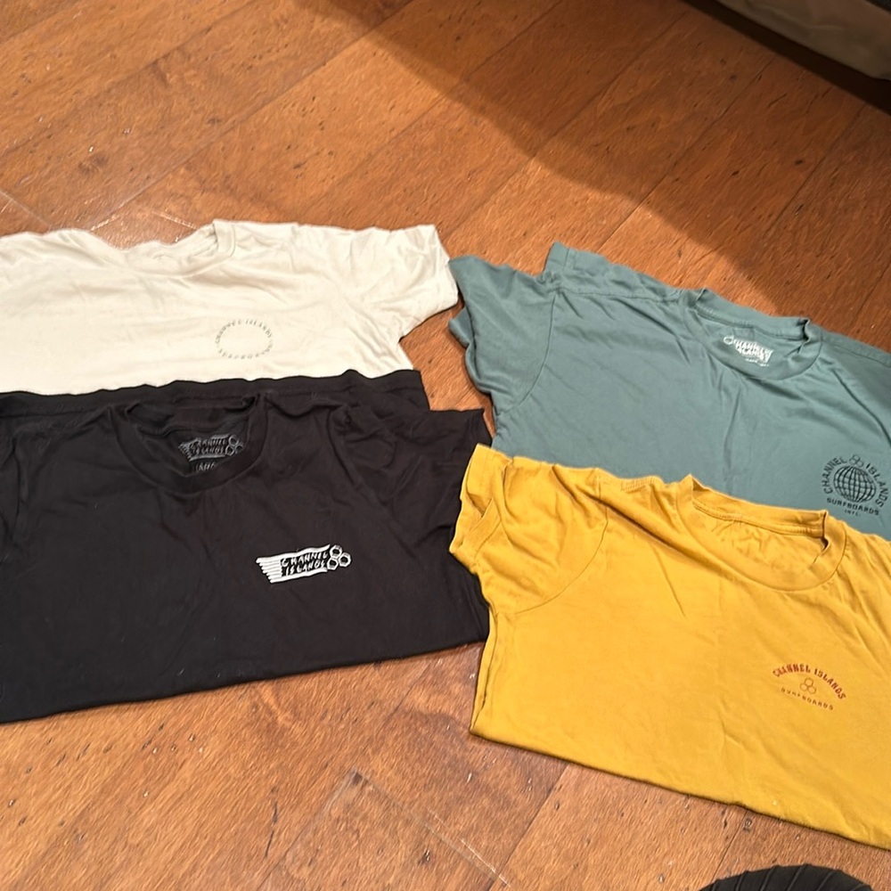 4 boys large tshirts from Channel Islands Surfboards